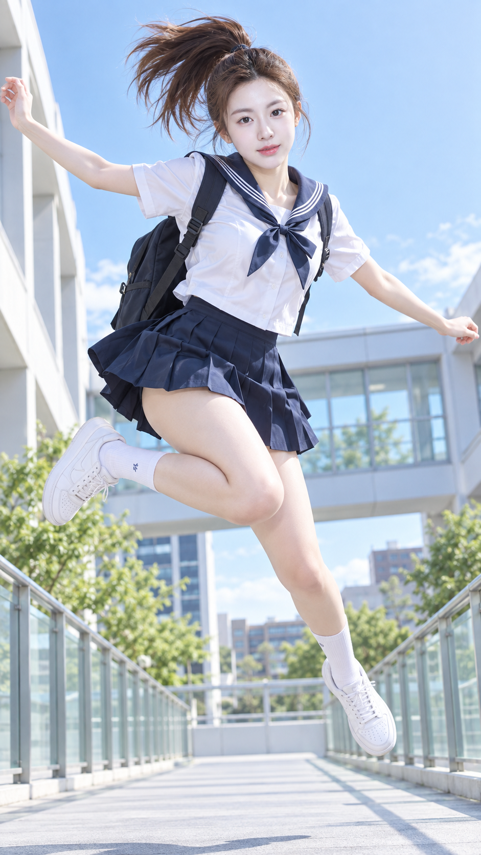 Élan scolaire : portraits estivaux frais de lycéens japonais