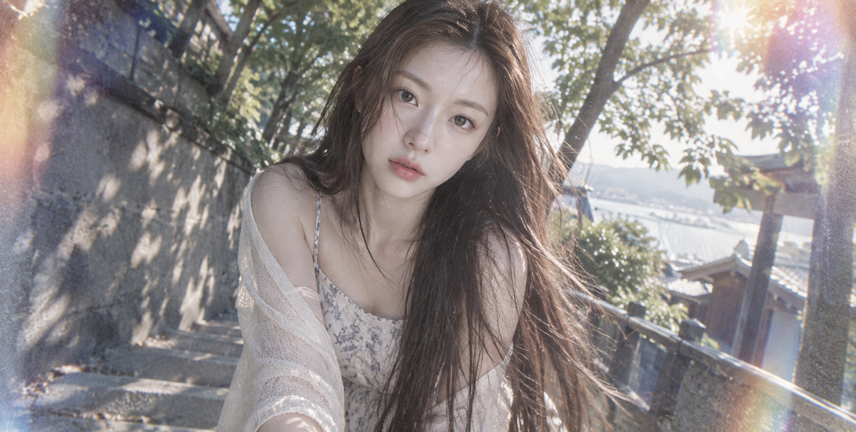 和風夏の超現実的な人形風成人女性写真