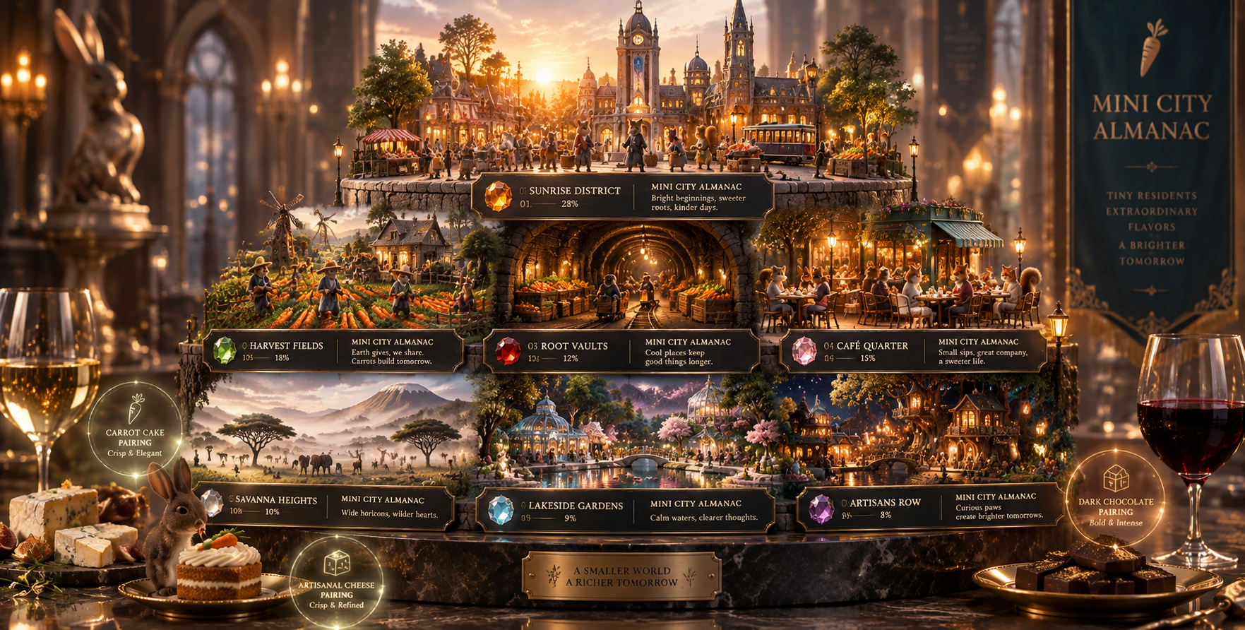 Surreal 3D Miniature Animal City of Light and Shadow