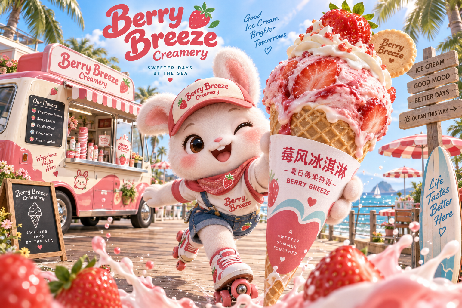 Affiche phare de Berry Breeze Creamery
