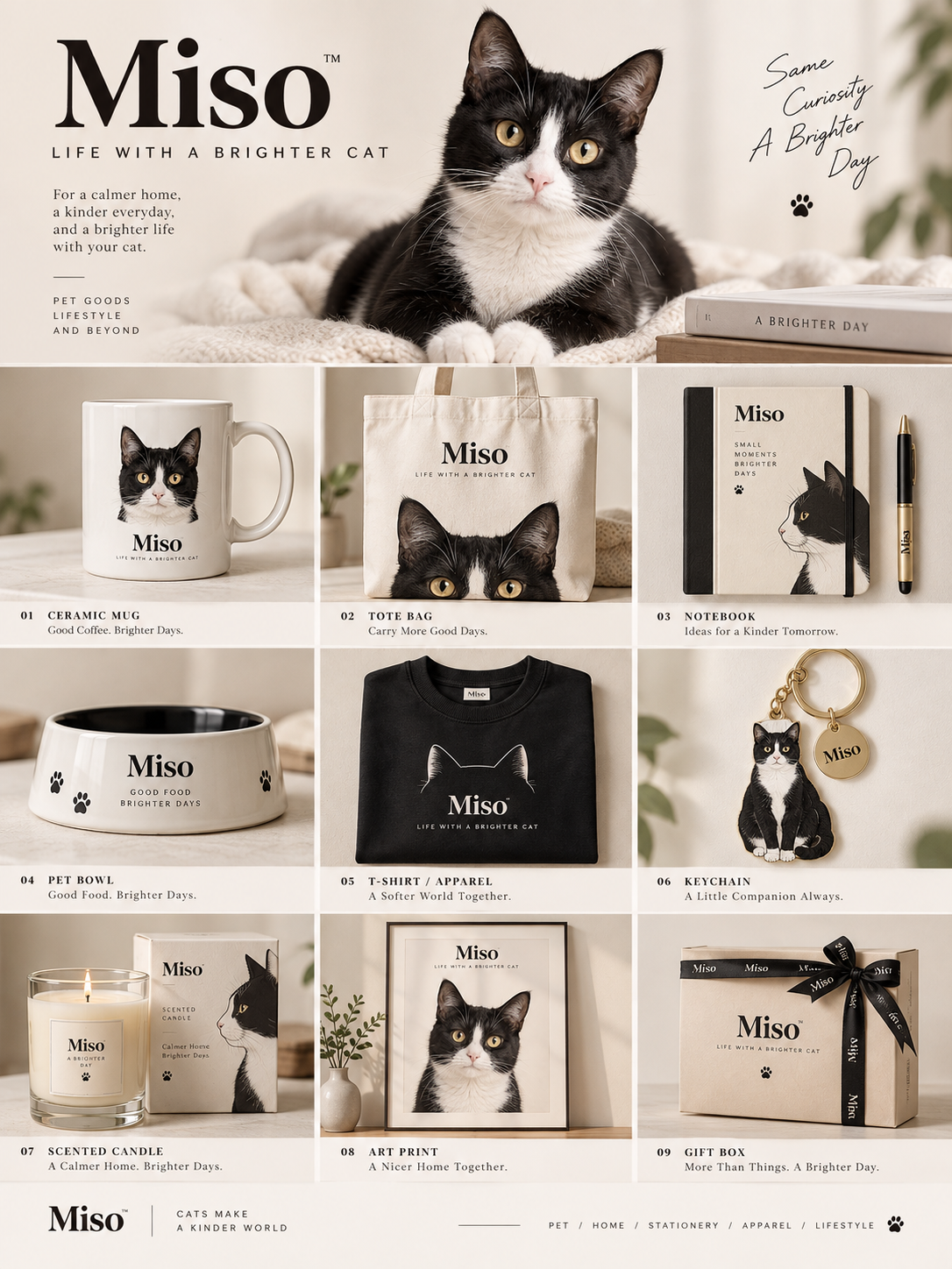 Photos d'animaux transformées en panneaux de produits de marque lifestyle haut de gamme