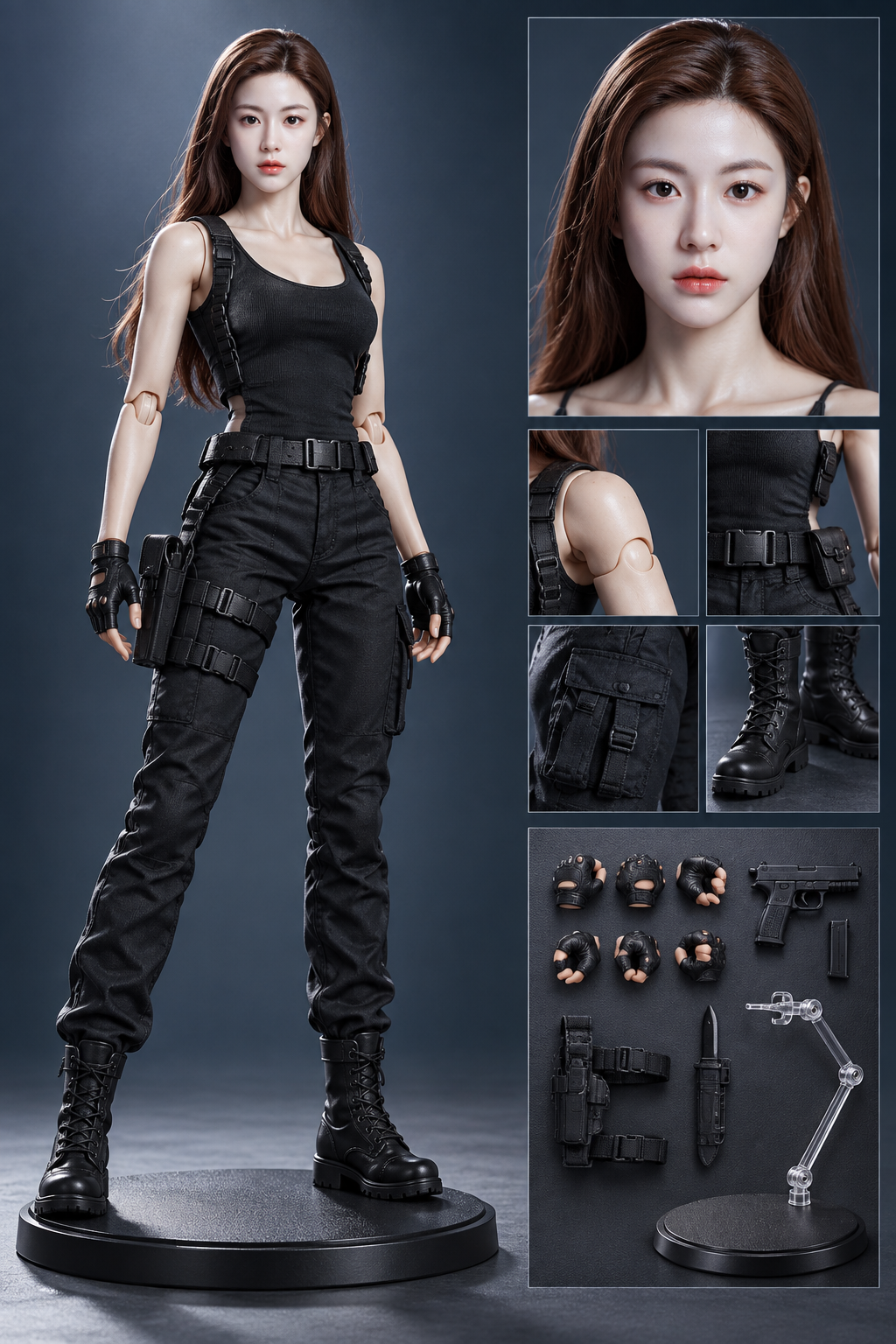 商業用アクションフィギュア製品紹介広告