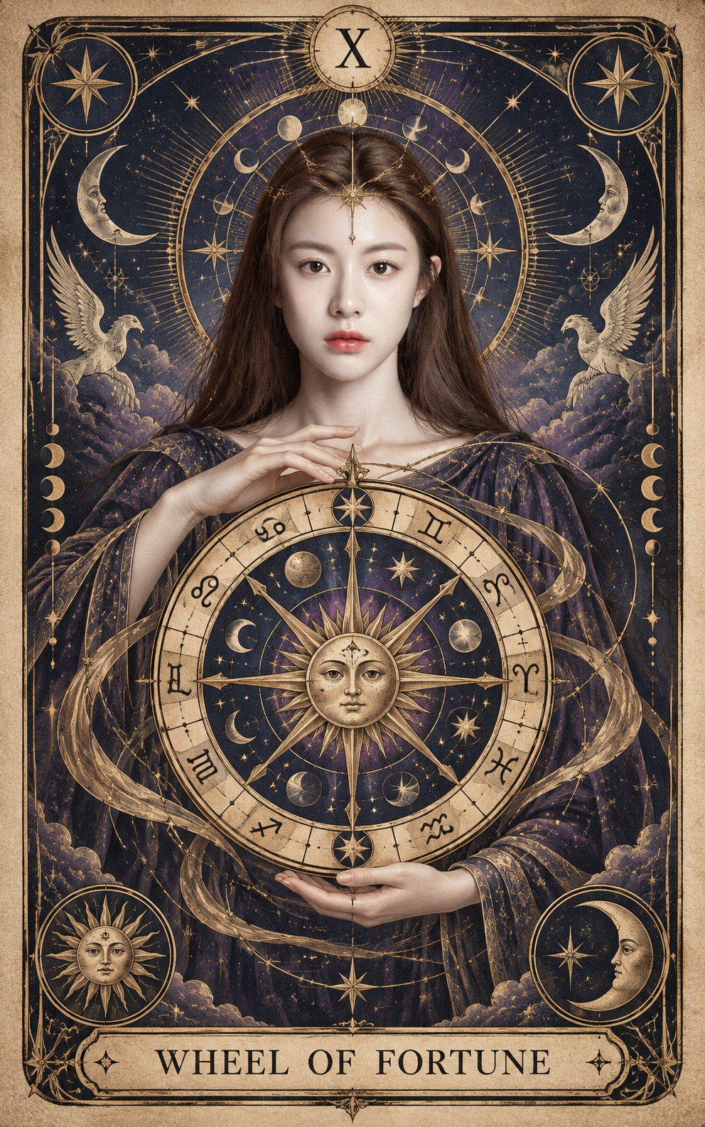 Tarot mystique : symboles anciens et roue magique du destin