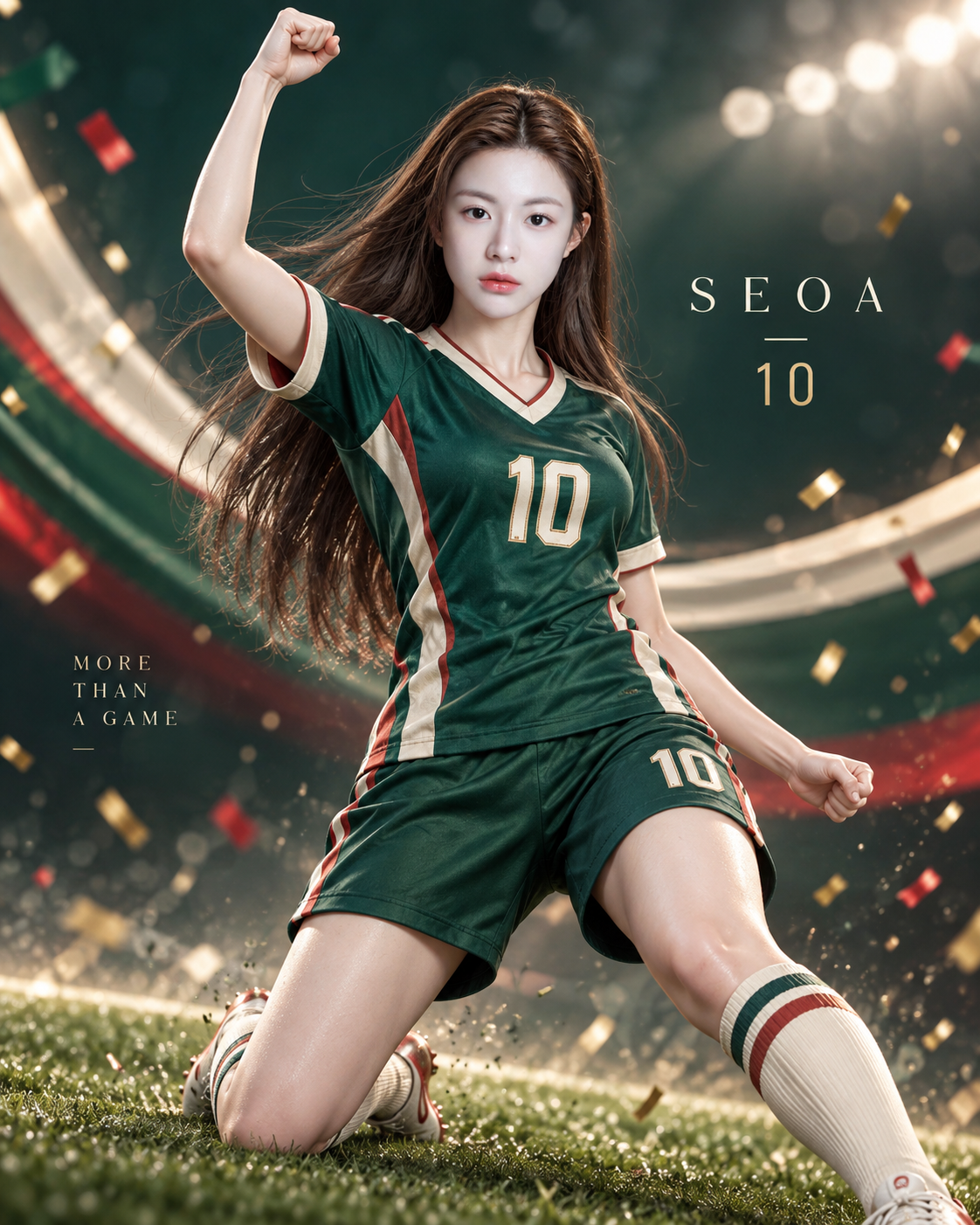オリジナル3Dリアルサッカー選手ポスター