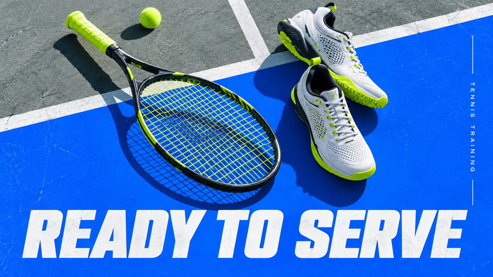 Affiche d'entraînement de tennis Prêt à servir