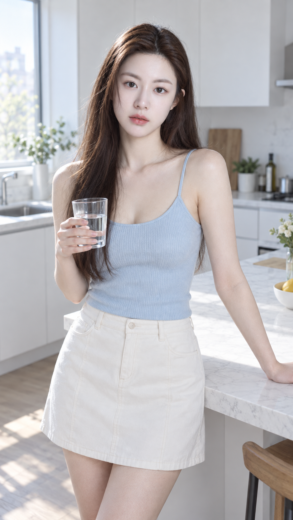 Ảnh chân dung đời thường tại nhà phong cách CCD trắng lạnh trong trẻo