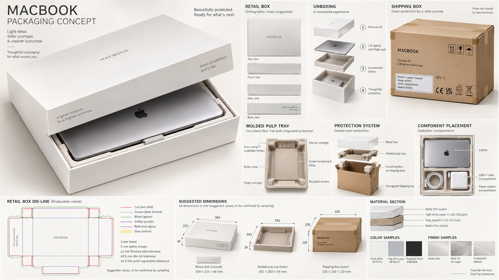 Apple MacBook Premium Packaging Proposal Board