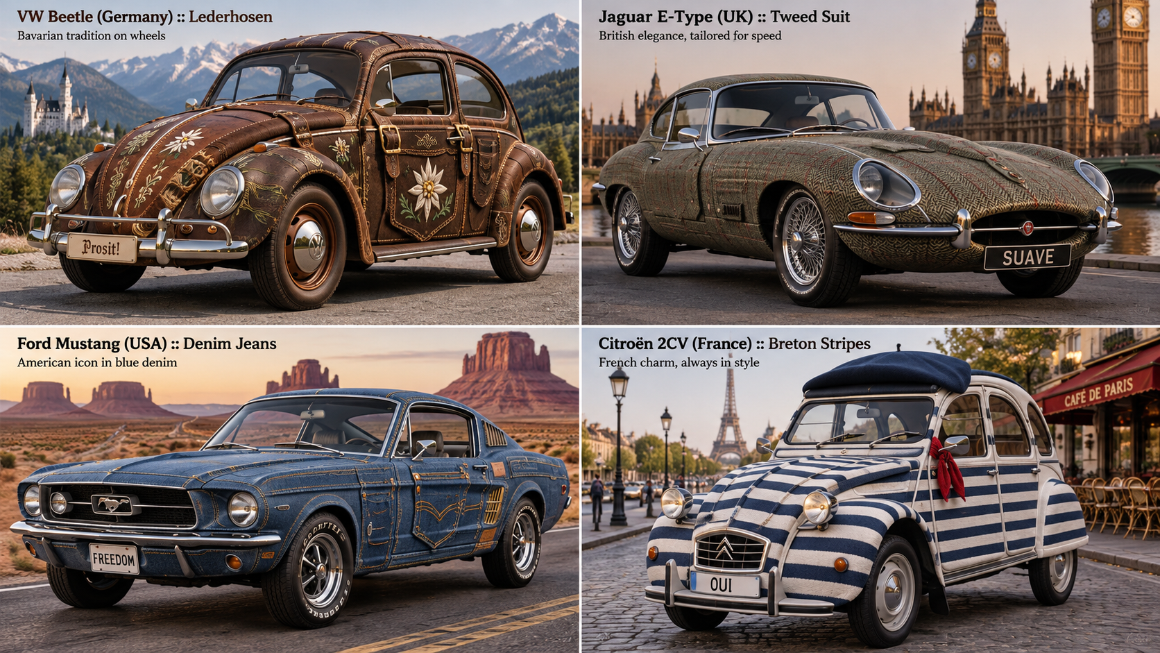 Classic Car and Fashion Fusion Design
