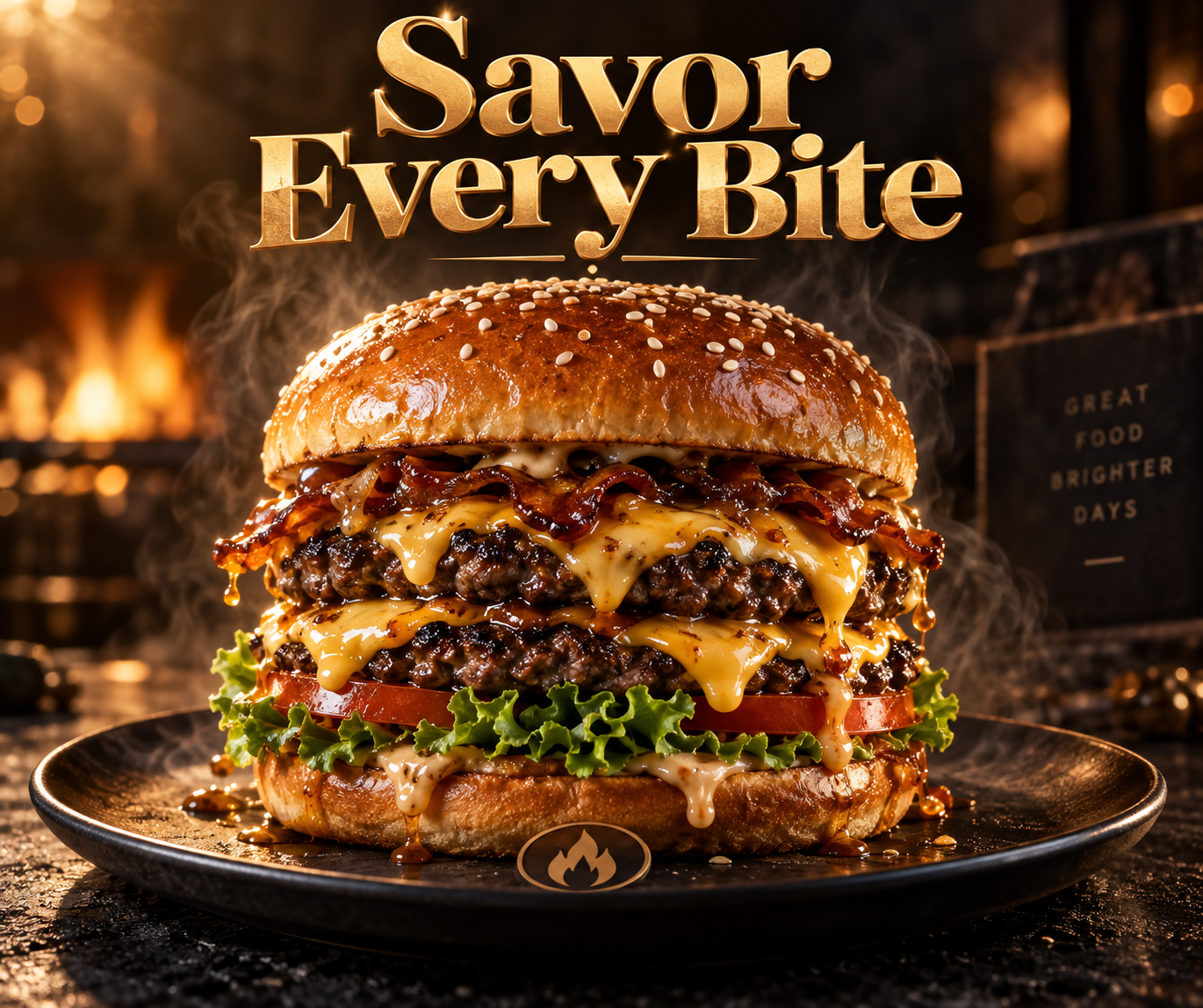 Pub 3D pour double cheeseburger