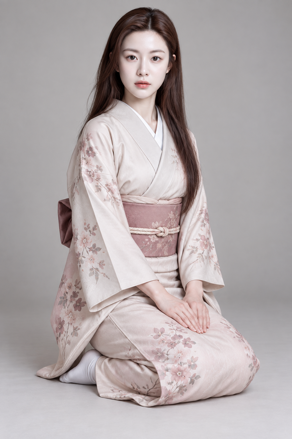 Modèle variable de caractérisation de personnage en pose japonaise