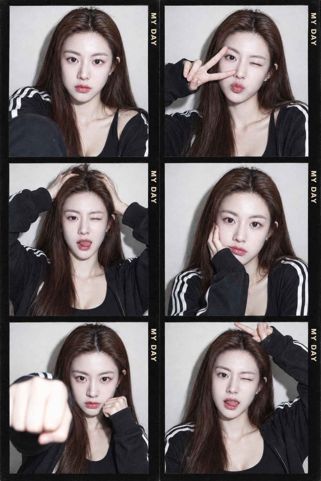 Korean PHOTOISM Style Six-Panel Collage Photo