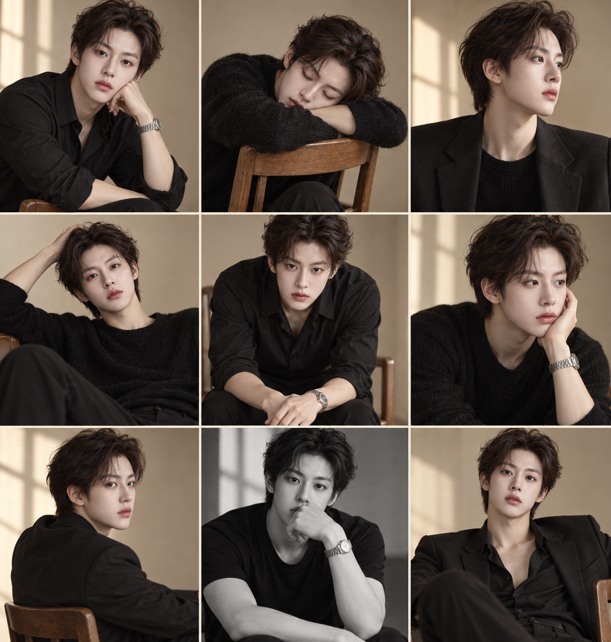 ミニマリスト・ハイエンド・ファッション男性ポートレート写真集