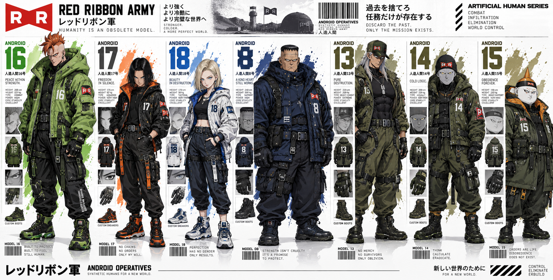 ドラゴンボール レッドリボン軍 テックウェア キャラクターデザイン