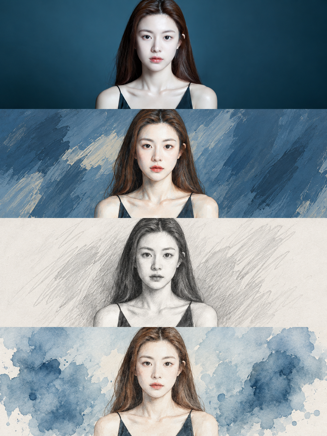 Four-Tier Staircase Art Style Poster Design