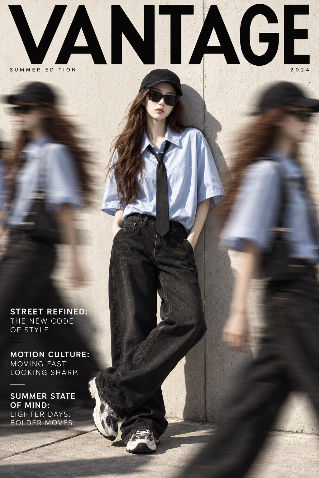 Couverture de magazine de mode urbaine originale VANTAGE