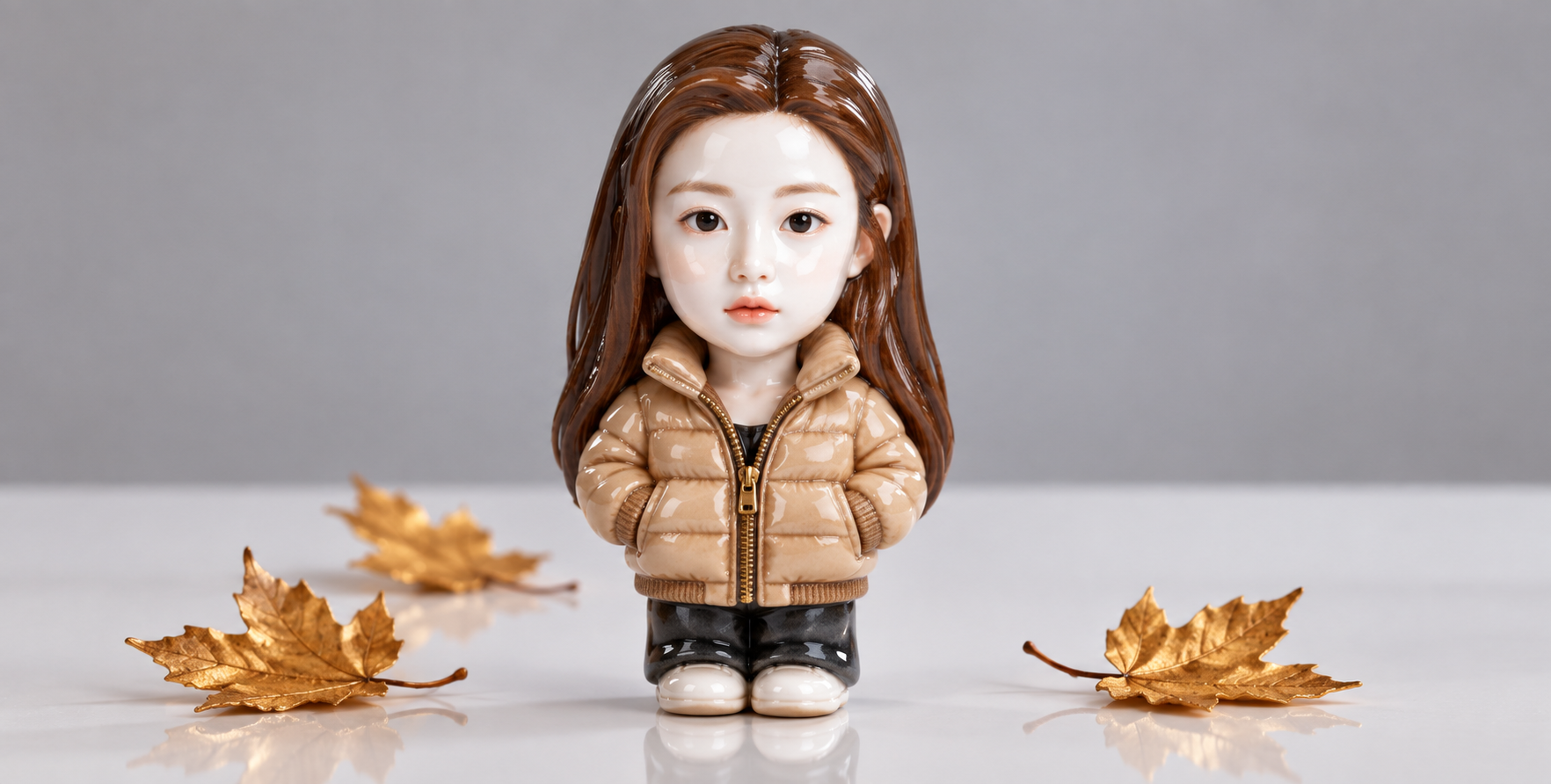 穿着迷你羽绒服的物体产品摄影