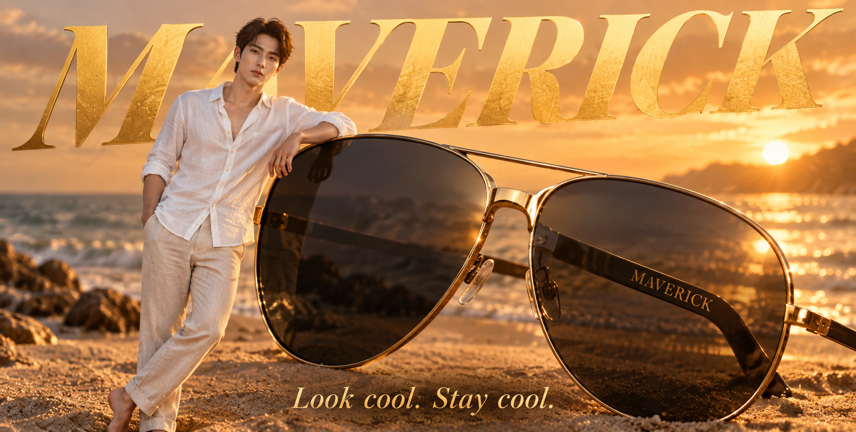 MAVERICK Beach Lifestyle Advertising Poster