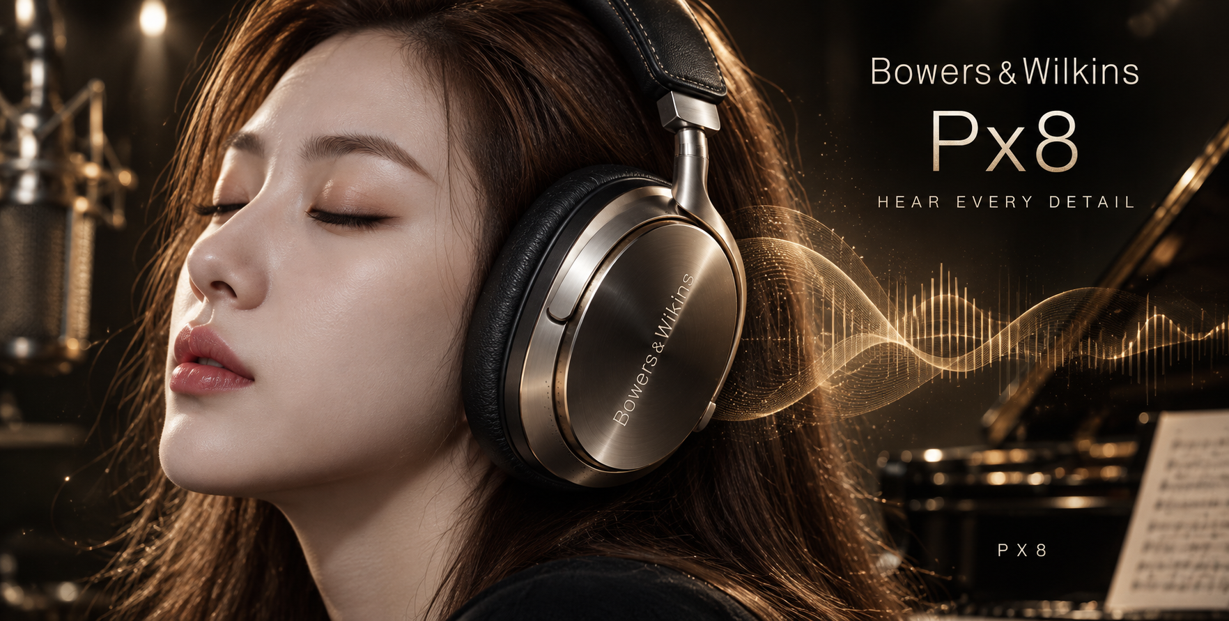 Poster quảng cáo điện ảnh tai nghe cao cấp Bowers & Wilkins Px8