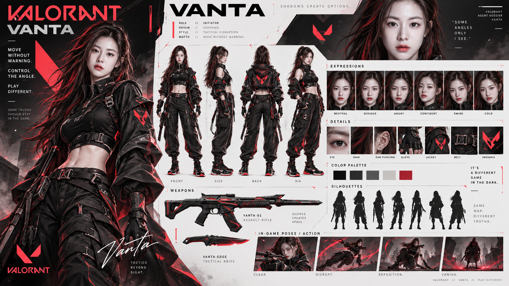 VALORANT風オリジナル女性エージェント設定画
