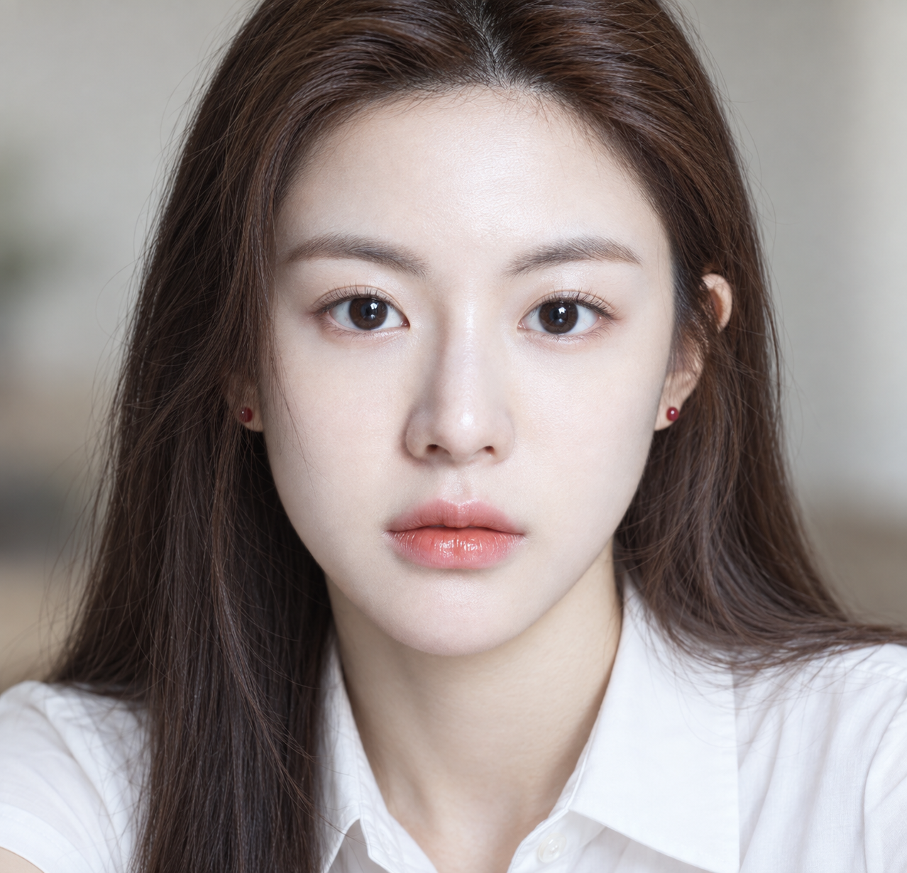 清透初恋感成年女性贴脸特写