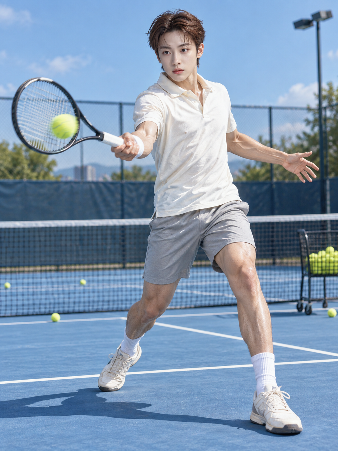 Summer Tennis Adult Male Sport Fashion Portrait