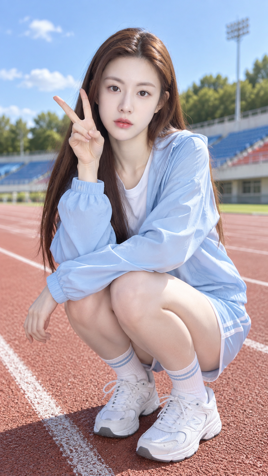 陽光の運動場での大人のライフスタイルポートレート