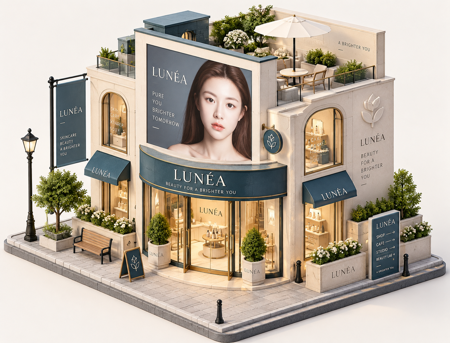 アイソメトリック・ミニチュアブランド建築模型