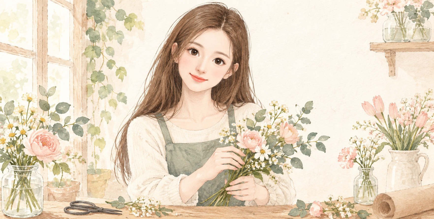 花屋の優しい絵本のようなフローリスト