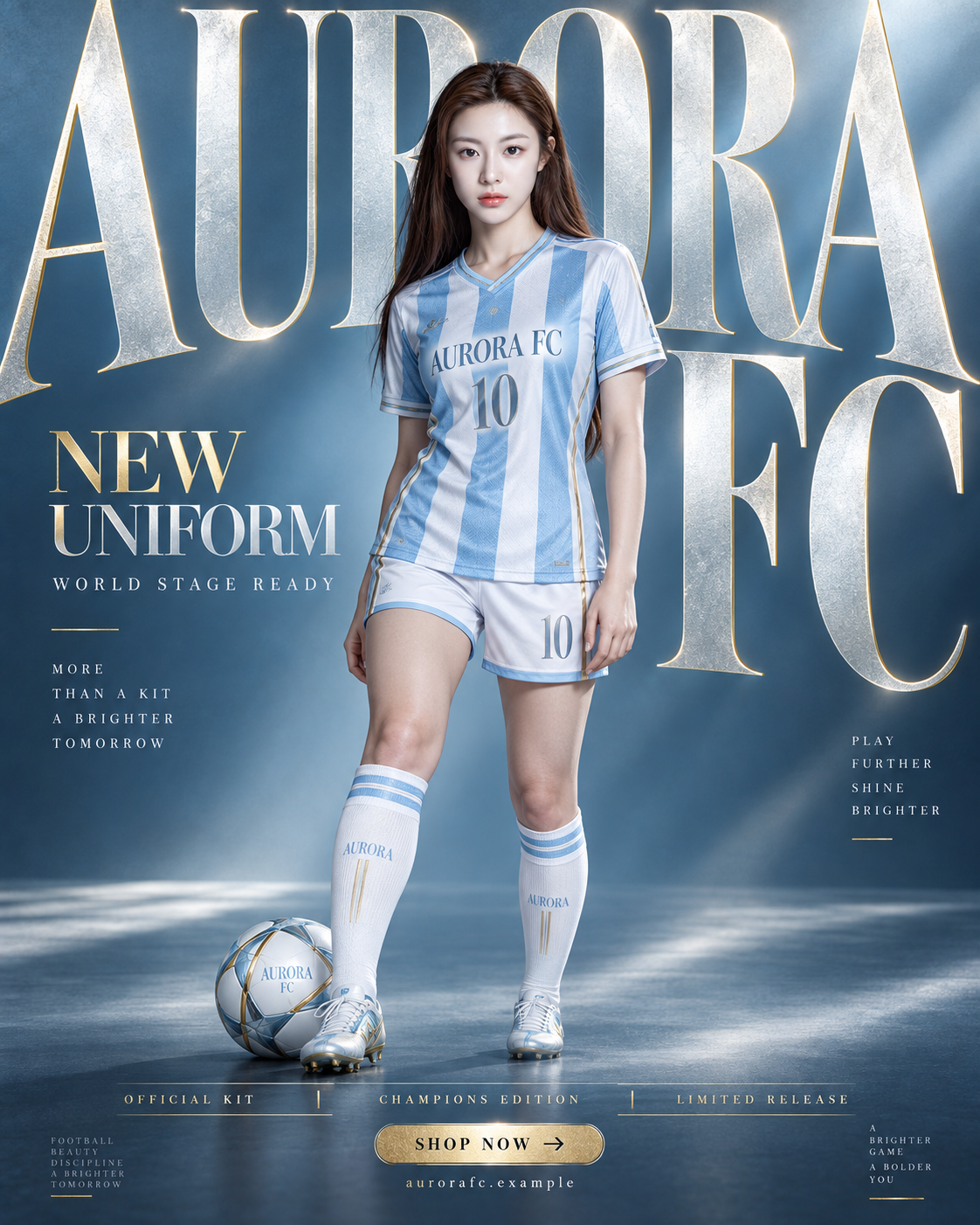 AURORA FC New Kit Premium Football Fashion Poster