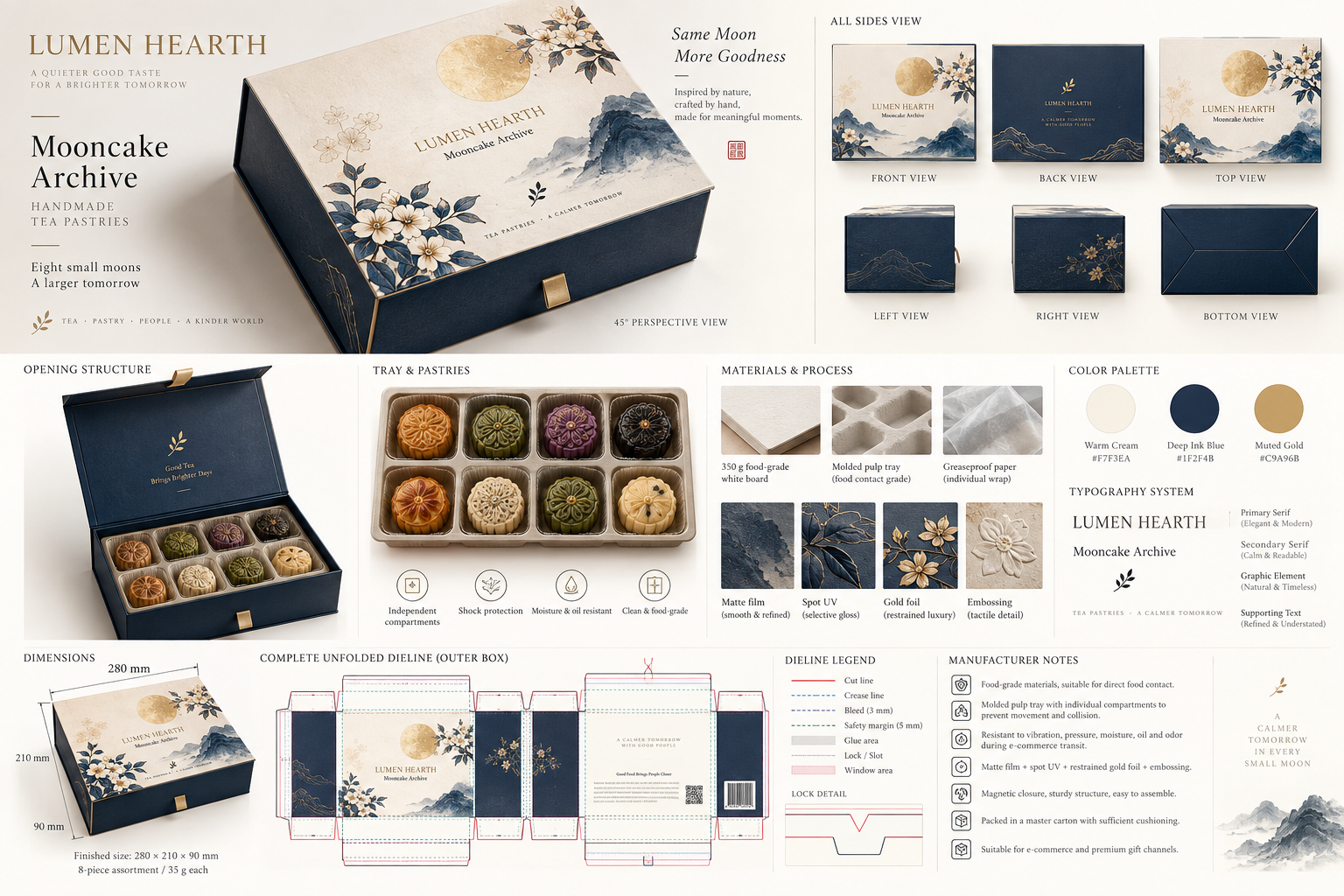 高級EC菓子のパッケージデザイン全工程案