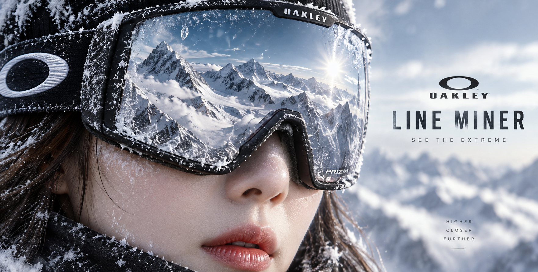 Oakley Line Miner Ski Goggles Extreme Close-Up Poster