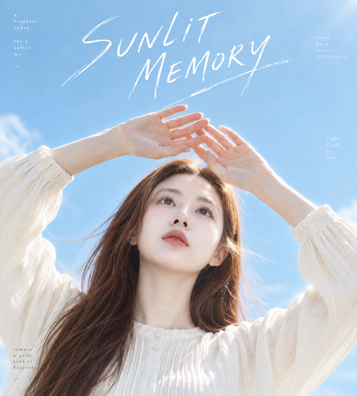 夏の透明感あふれる大人女性の雑誌ポートレート