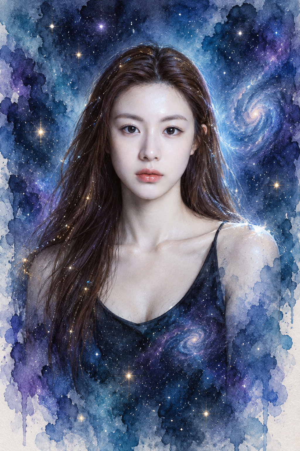星河梦境身份保留水彩人像