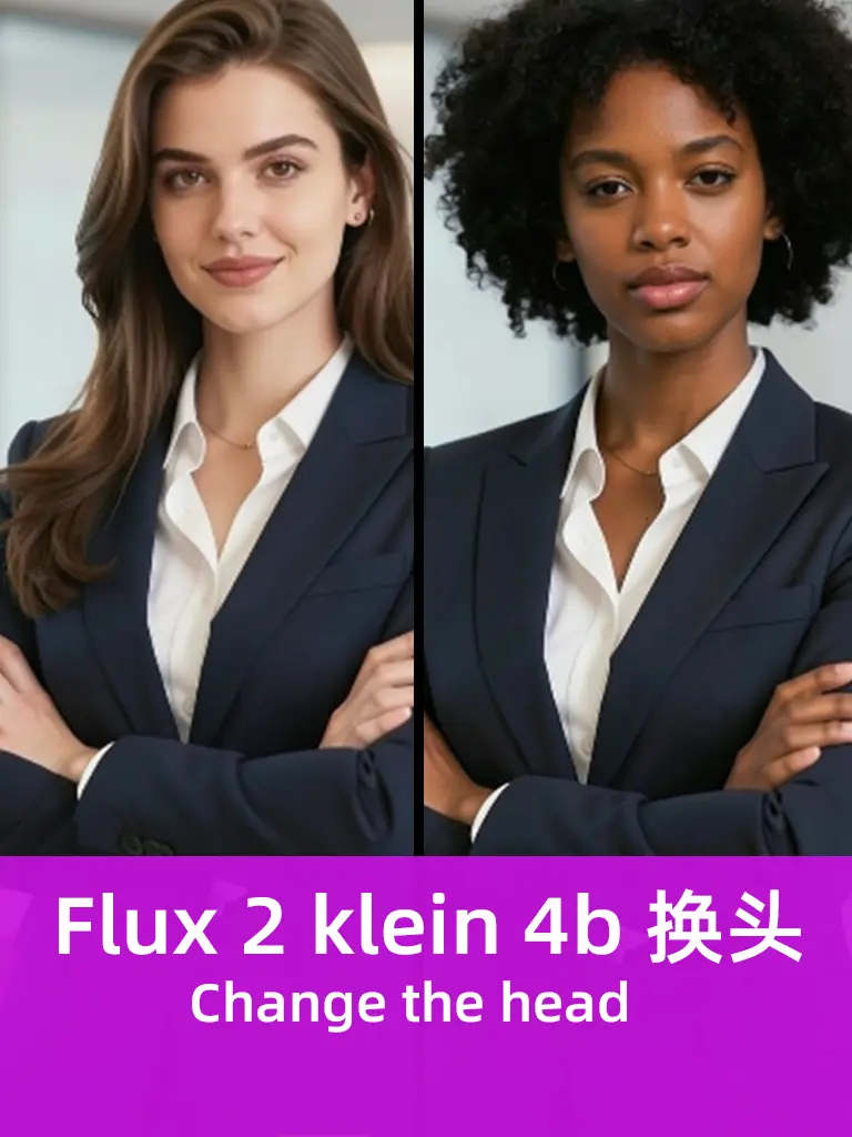 Flux 2 klein 4b head replacement workflow