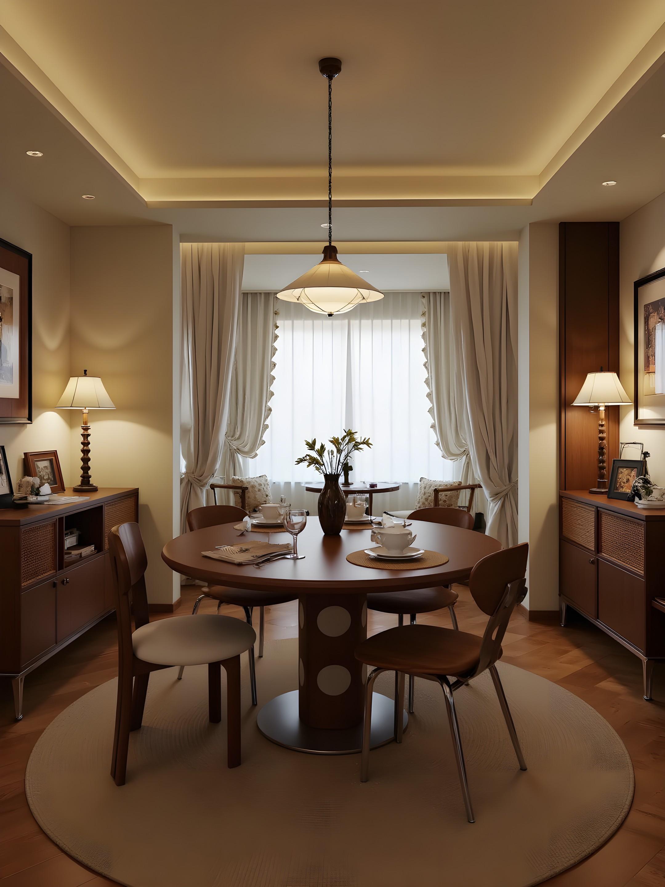 室内设计 装修风格-老钱复古风 整装风格模型