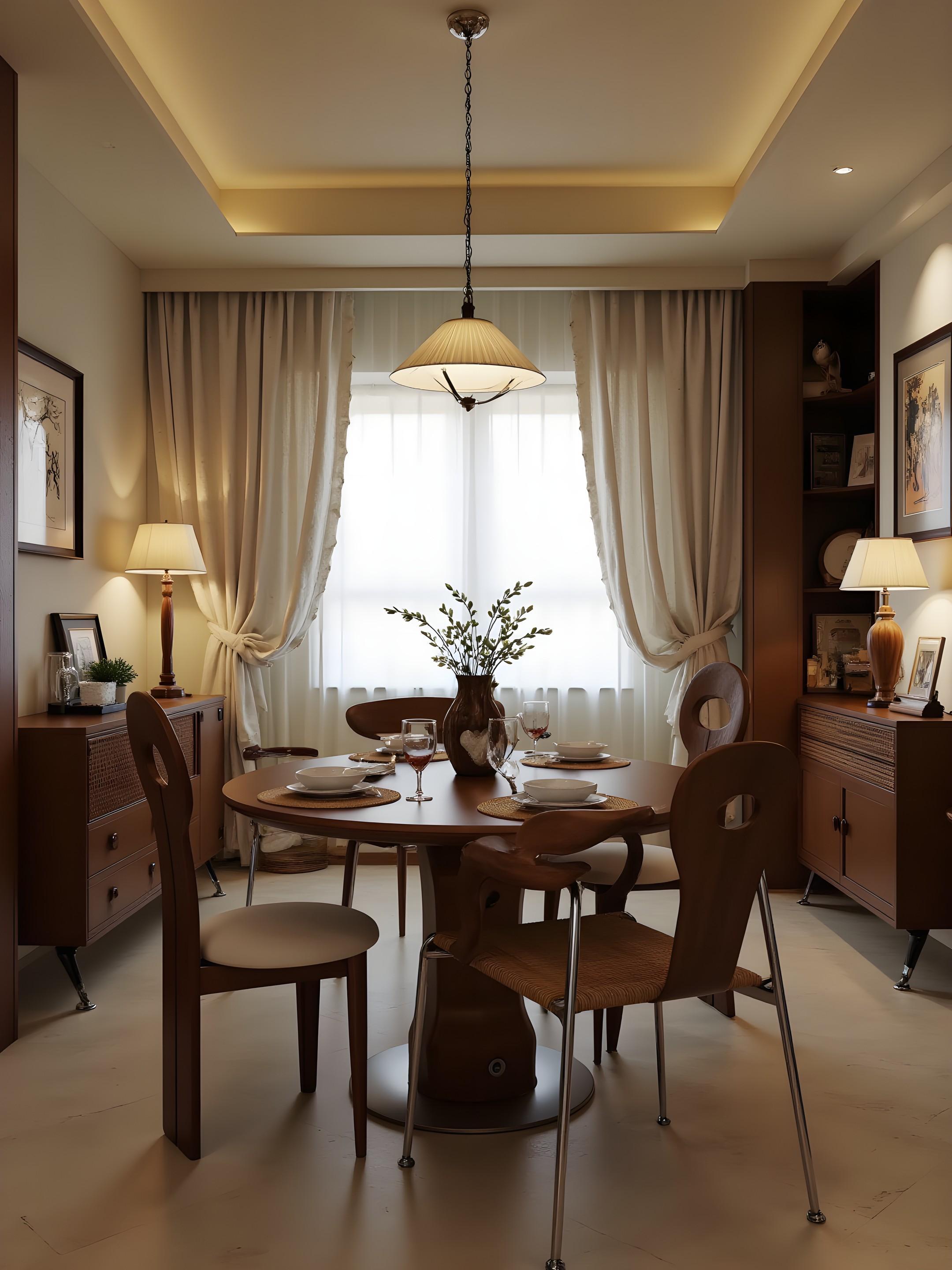 室内设计 装修风格-老钱复古风 整装风格模型