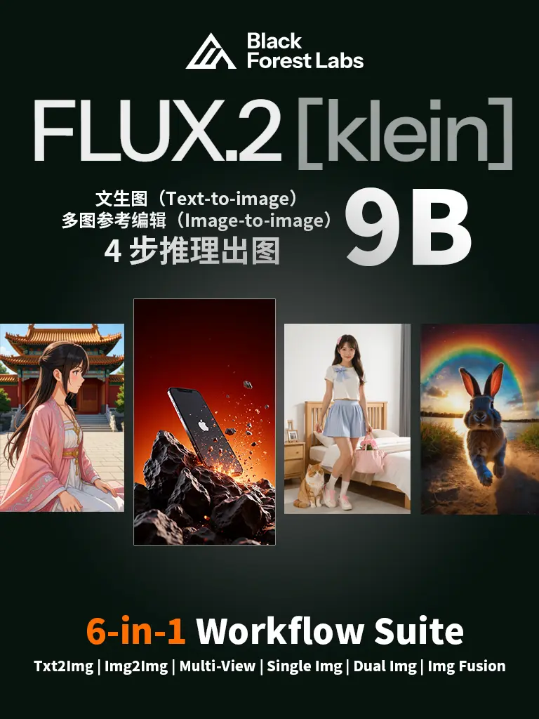 Flux-2-klein-9B六合一工作流合集