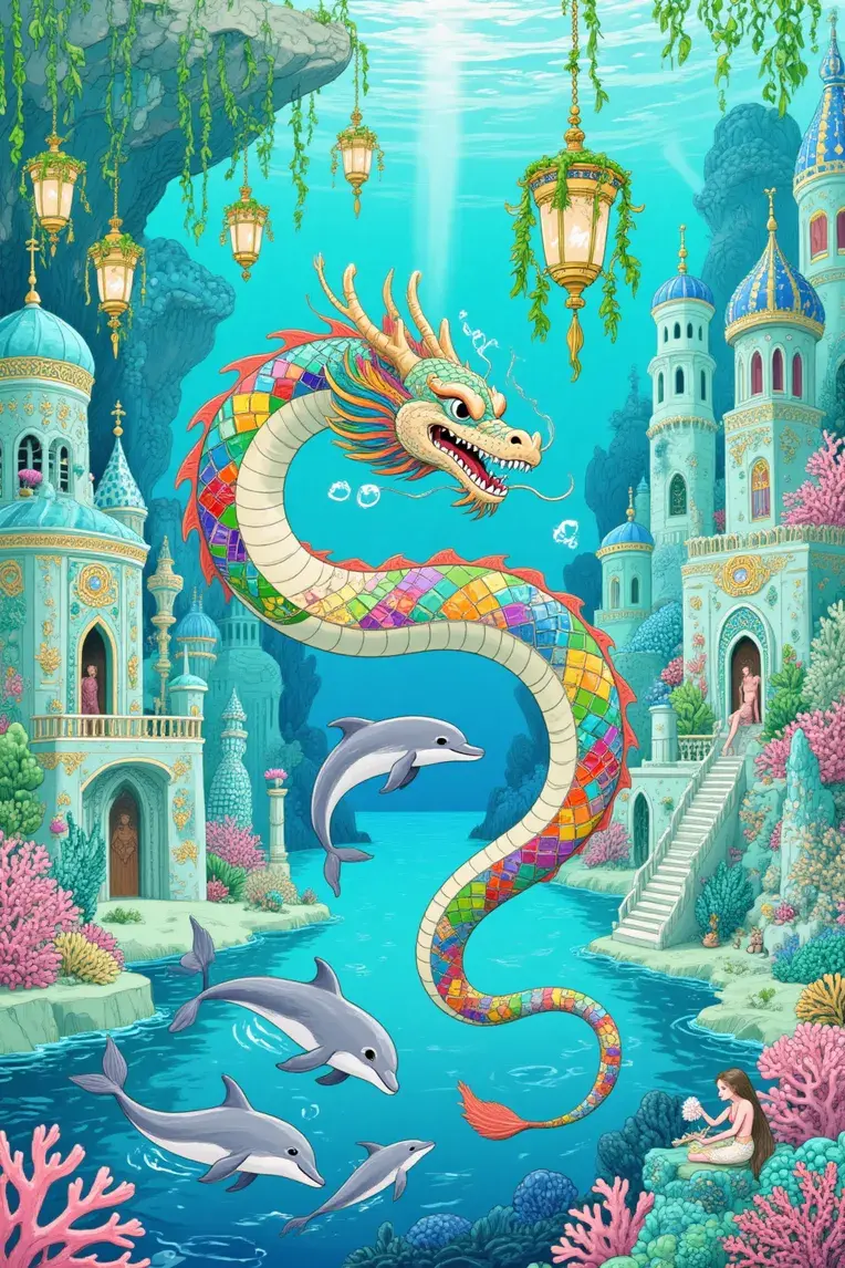 神奇动物在哪里复古时尚插画