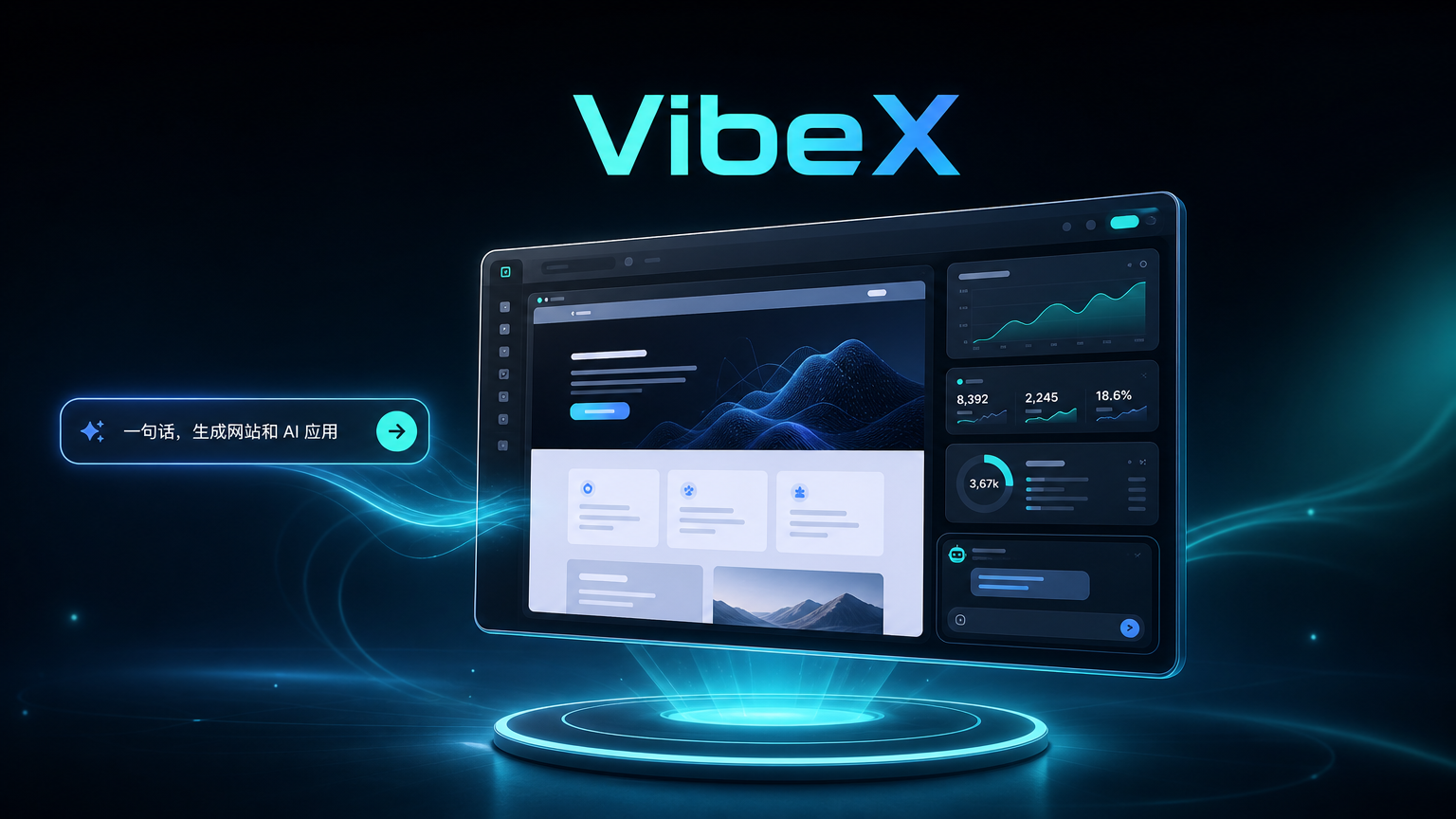 VibeX 使用教程:如何用一句话生成网站和 AI 应用?
