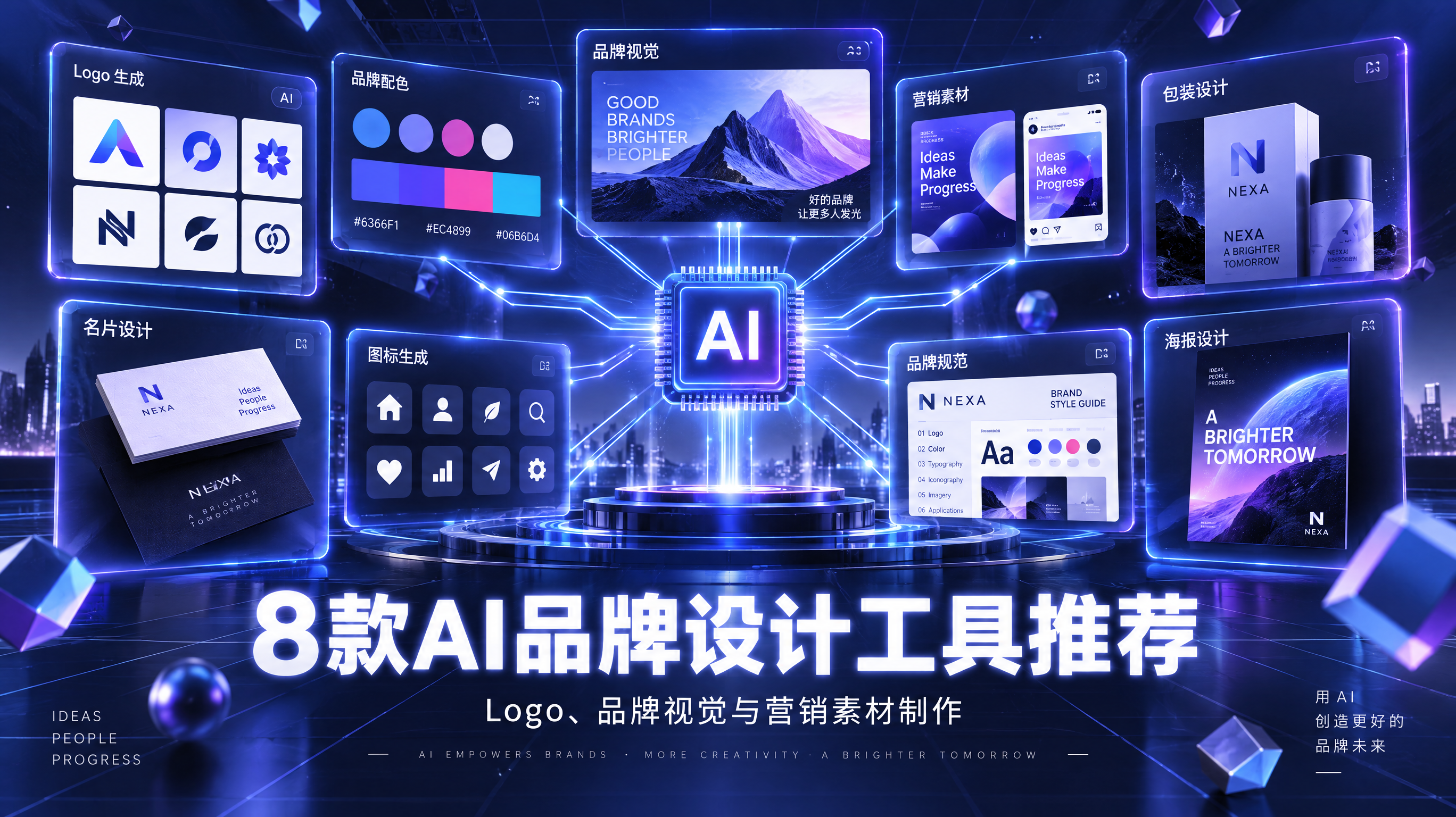 8款AI品牌设计工具推荐:Logo、品牌视觉与营销素材制作