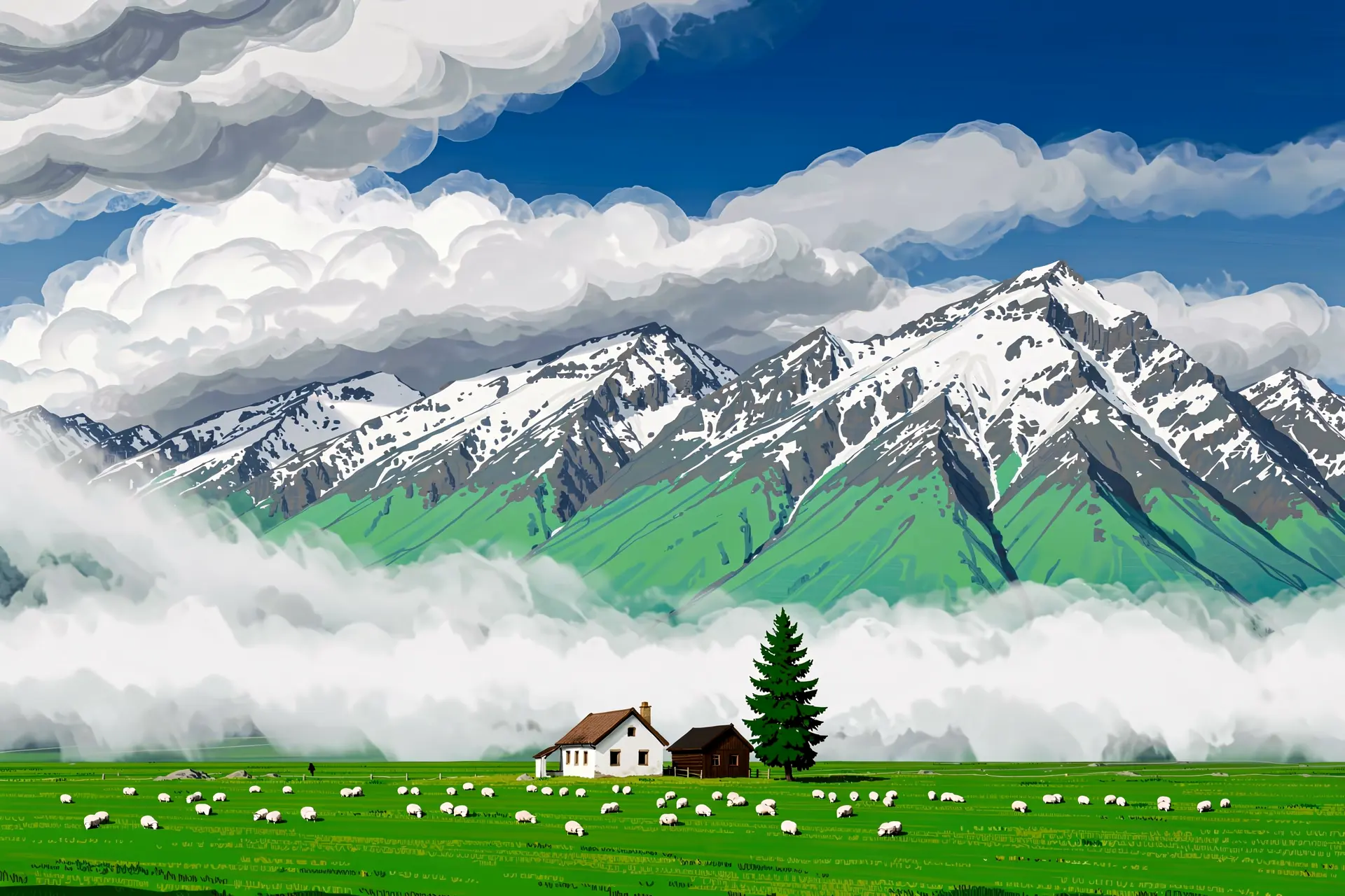 Qwen Image 2512 clear illustration style text-to-image SeedVR2 upscaling V1