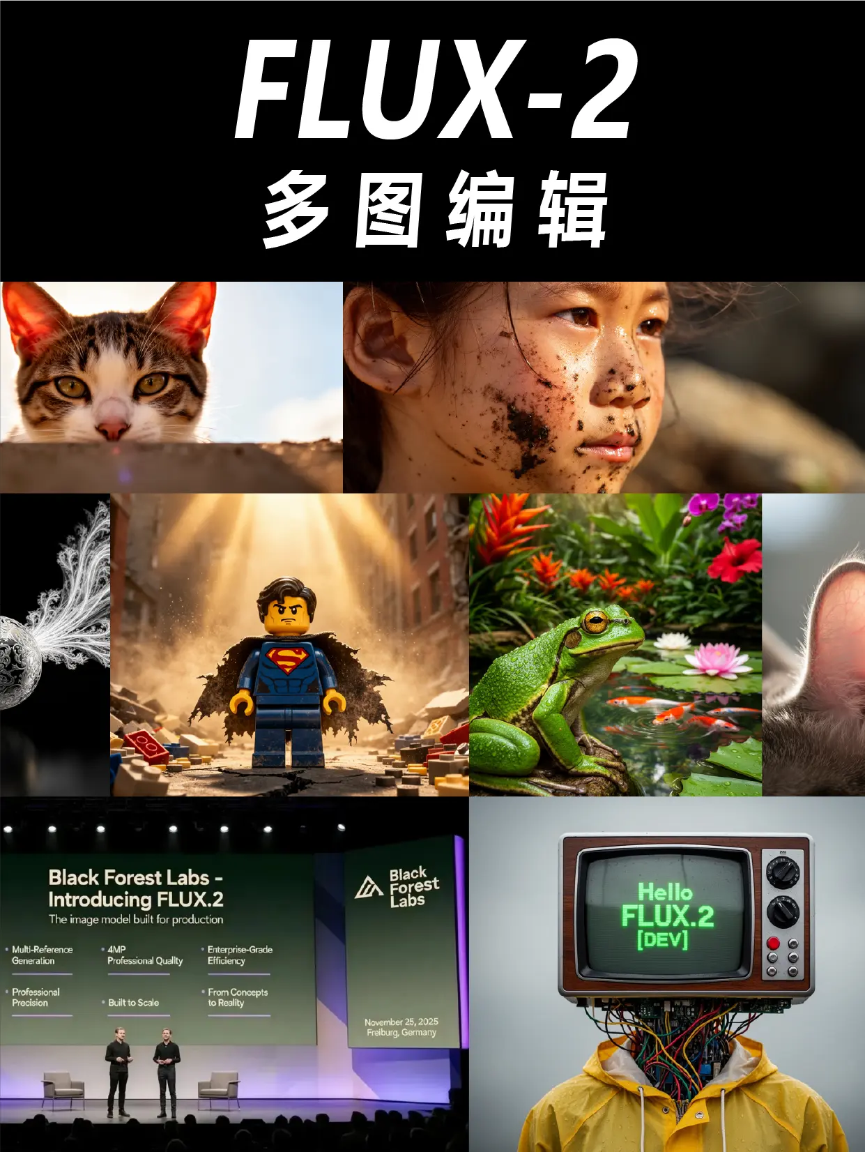 Flux 2 Dev Examples FLUX 2 DEV Multi-image Editing - RunningHub ComfyUI Workflow