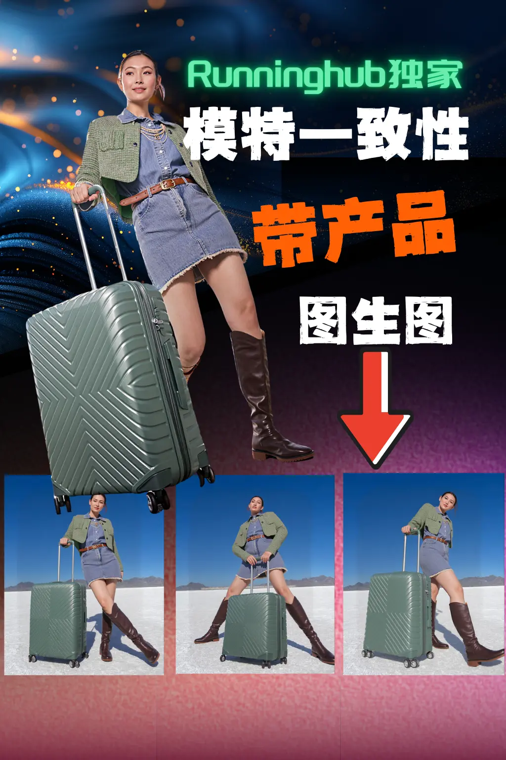 FLUX__电商模特产品一致性生成V4