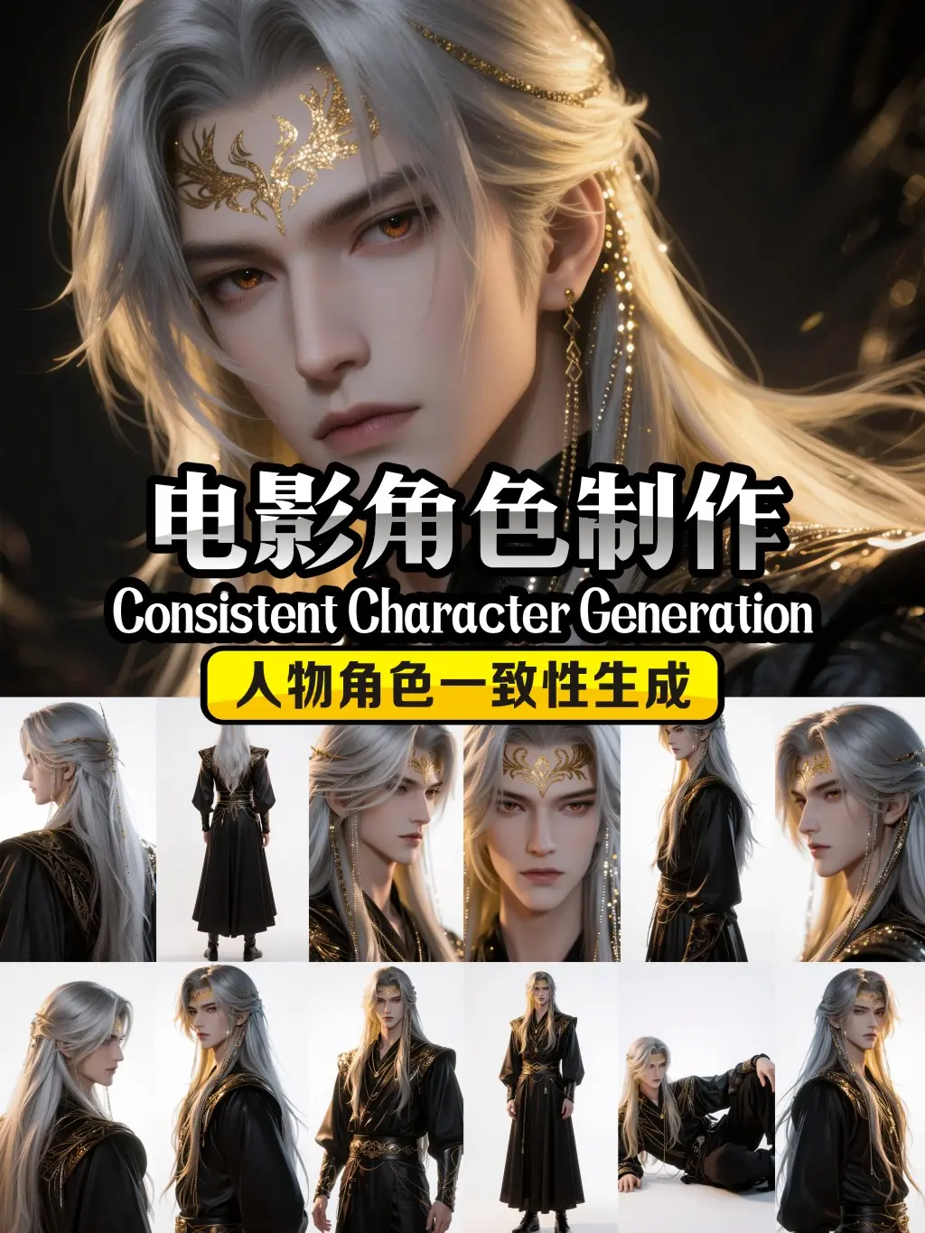 Qwen影视人物多视角制作【傲雪AIGC 】