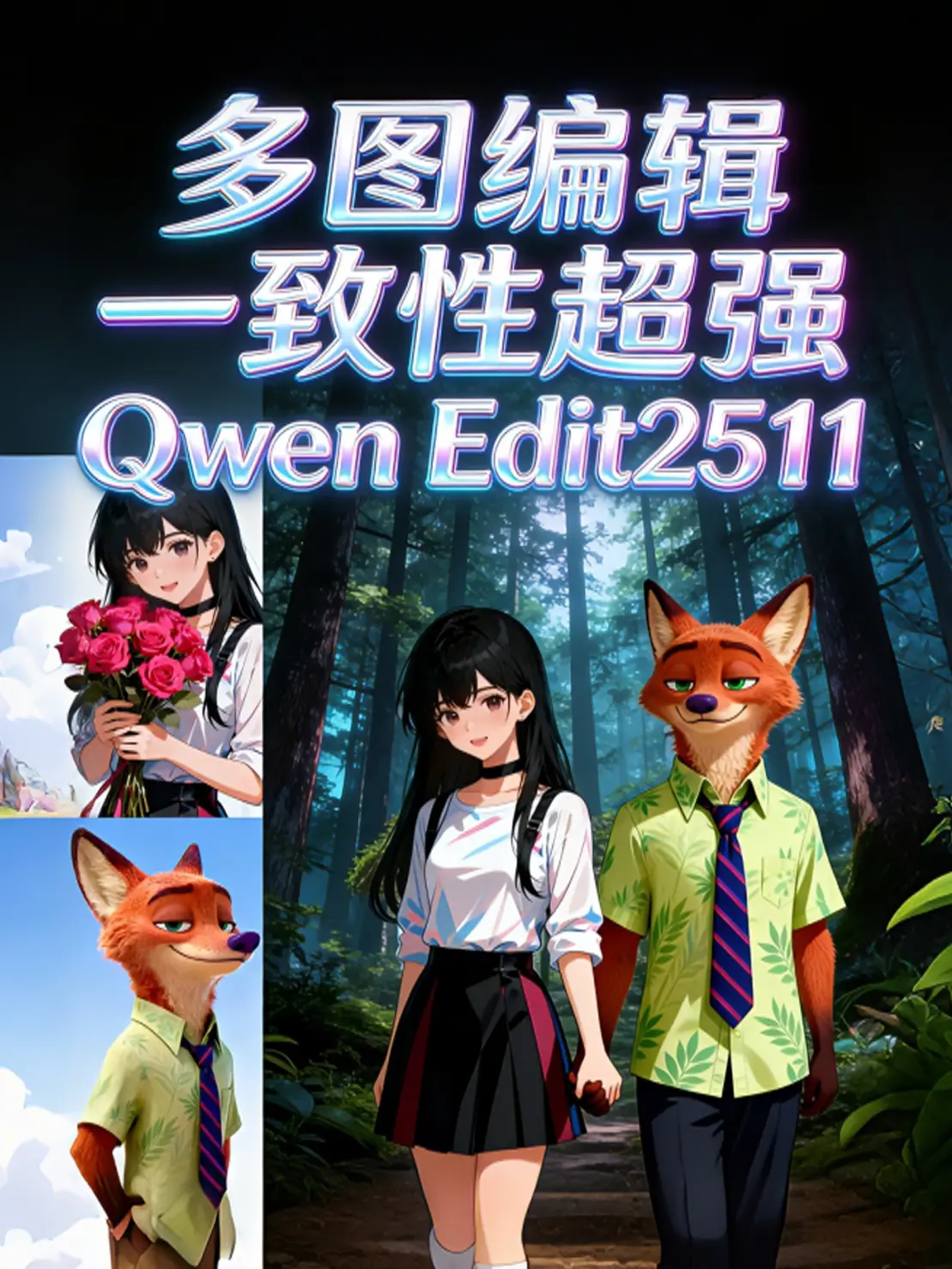 Multi-image editing, extremely consistent (Qwen Edit2511)