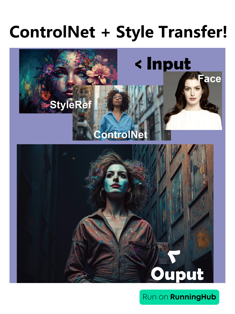 Flux - Style Transfer + ControlNet + FaceSwap! 