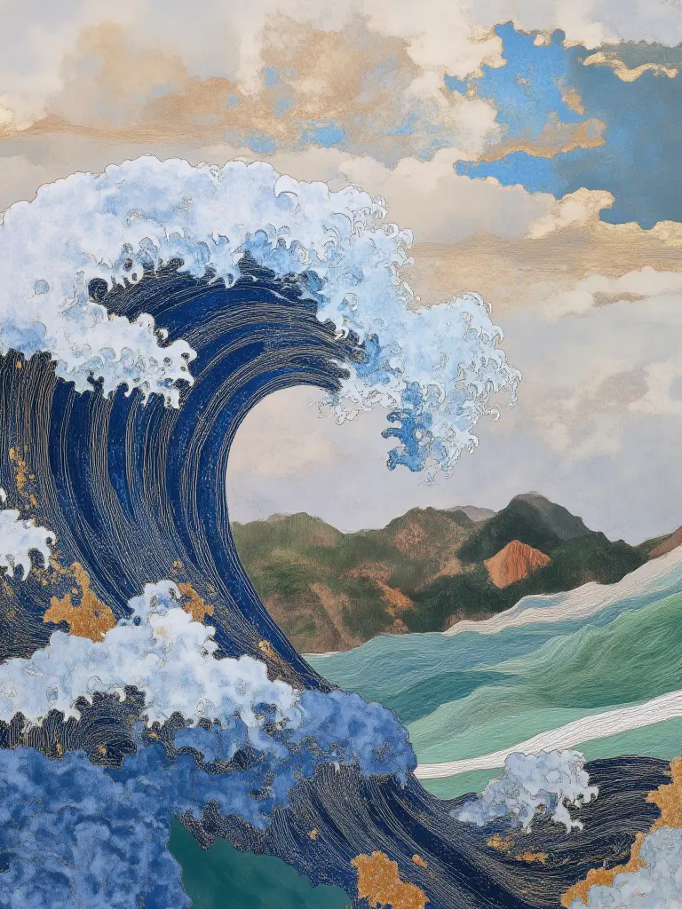 Beautiful and Exquisite Rock Painting Mural Style