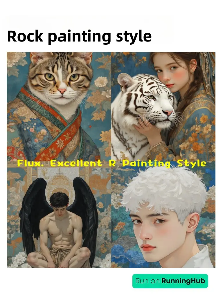 Beautiful and Exquisite Rock Painting Mural Style