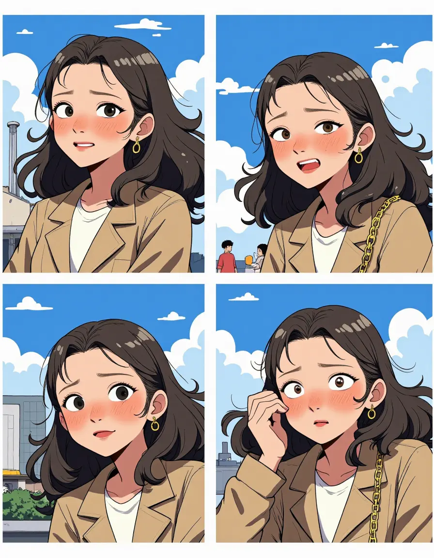 卡通可爱四宫格漫画