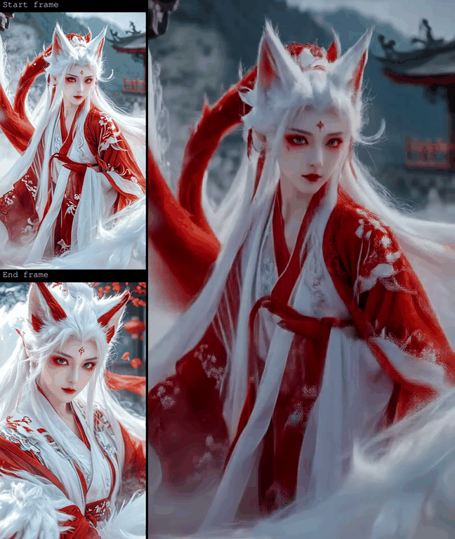First and last frame, keyframe video 【Hunyuan Video】